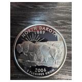 2006 North Dakota Silver Proof Quarter