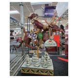 Jim Shore Santa Riding Reindeer Figurine