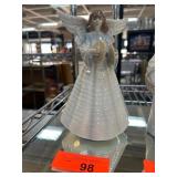 Lladro Porcelain Angel Figurine Holding Tambourine