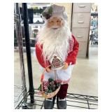 Santa Claus Chef Figurine with Basket