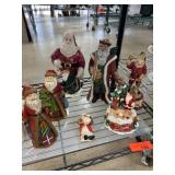 Santa Claus Figurines in Resin and Mixed Media