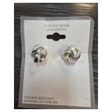 Sterling Silver Knot Earrings