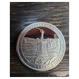 2011 Gettysburg Silver Quarter Dollar