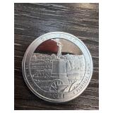 2011 Gettysburg Silver Quarter Dollar