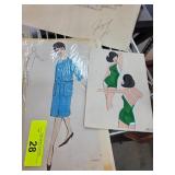 Fashion Illustration Lot by Jackie Weathers