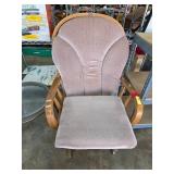 Wood Framed Upholstered Glider Chair