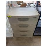 Sterilite Four-Drawer Plastic Storage Unit
