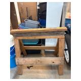Wooden Sawhorse with Natural Finish