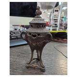 Decorative Metal Lidded Incense Burner