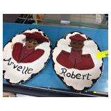 Decorative Plates Featuring Robert and Arvelle