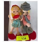 Cloth Dolls with Red Shoes