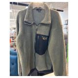 Green Full-Zip Sherpa Jacket