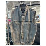 Harley-Davidson Denim Vest with Embroidered Patche
