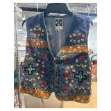 Hairston Roberson Ropa Denim Vest with Embroidery