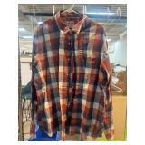 Wrangler Red and Blue Plaid Button-Up Shirt