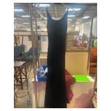 Carmen Marc Valvo Petite Black Beaded Dress