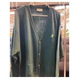 Izod Green Acrylic Cardigan Sweater