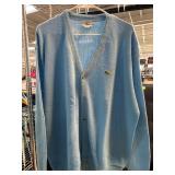 Izod Lacoste Blue Cardigan Sweater