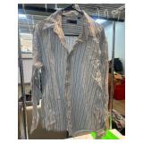 Levelten XL Long-Sleeve Striped Shirt