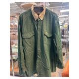 Roper Green Button-Up Shirt With Beige Collar