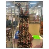 Express Floral Silk Dress with Polyester Lining
