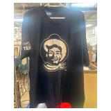 Black T-Shirt with Texas-Themed Graphics