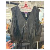 Genuine Leather Fringe Vest by MOB