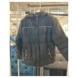 SwissTech Black Hooded Puffer Jacket