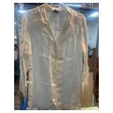 Rafaella White 100% Linen Button-Up Shirt