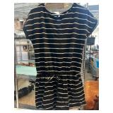 Black and White Striped Romper, Size XL