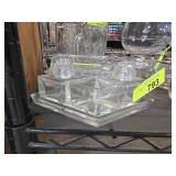 Glass Inkwell Set with Dual Compartments