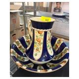 Antique English Ceramic Pitcher and Bowl Set