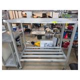 Metal Rolling Rack with Slatted Design