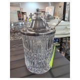 Crystal Jar with Metal Lid and Spoon