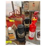 Lot Including Lanterns, Fire Extinguisher, and Oth