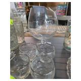 Glass Pitcher with Six Matching Glasses Set