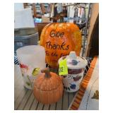 Fall Decor Assortment With Pumpkin Themes