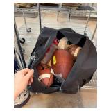 Sports Equipment Bag with Footballs and Accessorie