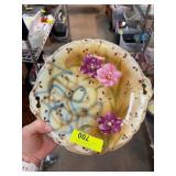 Hand-Painted Floral Porcelain Plate