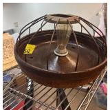 Industrial-Style Table Lamp with Metal Cage Shade