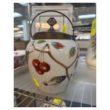 Victorian-Style Biscuit Jar with Metal Lid