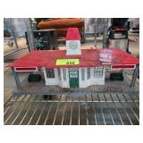 Plastic Model Train Station With Red Roof