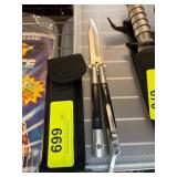 Folding Butterfly Knife with Black Handle