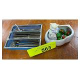 Decorative Lot: Flatware and Collectible Figurines