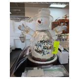 Thomas Kinkade Crystal Snowman Figurine
