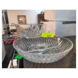 Pressed Glass Bowls with Ribbed Design
