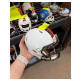 Miniature Football Helmet with White Shell and Bla