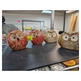 Four Ceramic Owl Figurines