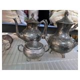 Three-Piece Silver-Plated Tea Set Crosby