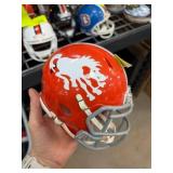 Orange Mini Football Helmet with Horse Logo